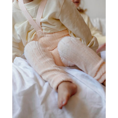 Calzamaglia Granny Teddy senza piedi con bretelle | Silky Peach
