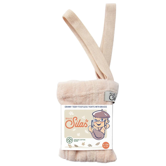 Granny Teddy Footless Strumpfhose mit Träger | Silky Peach