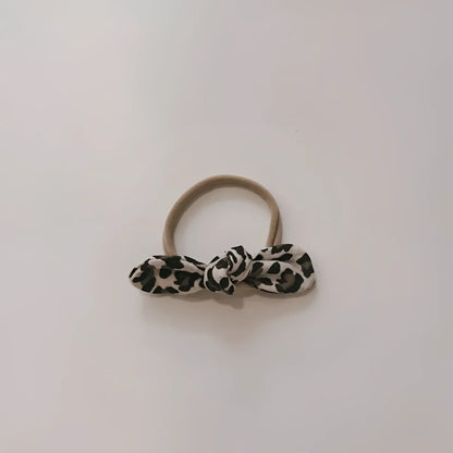 Haarschleifen Musselin in verschiedenen Farben mit Leopardenmuster-Bowknot