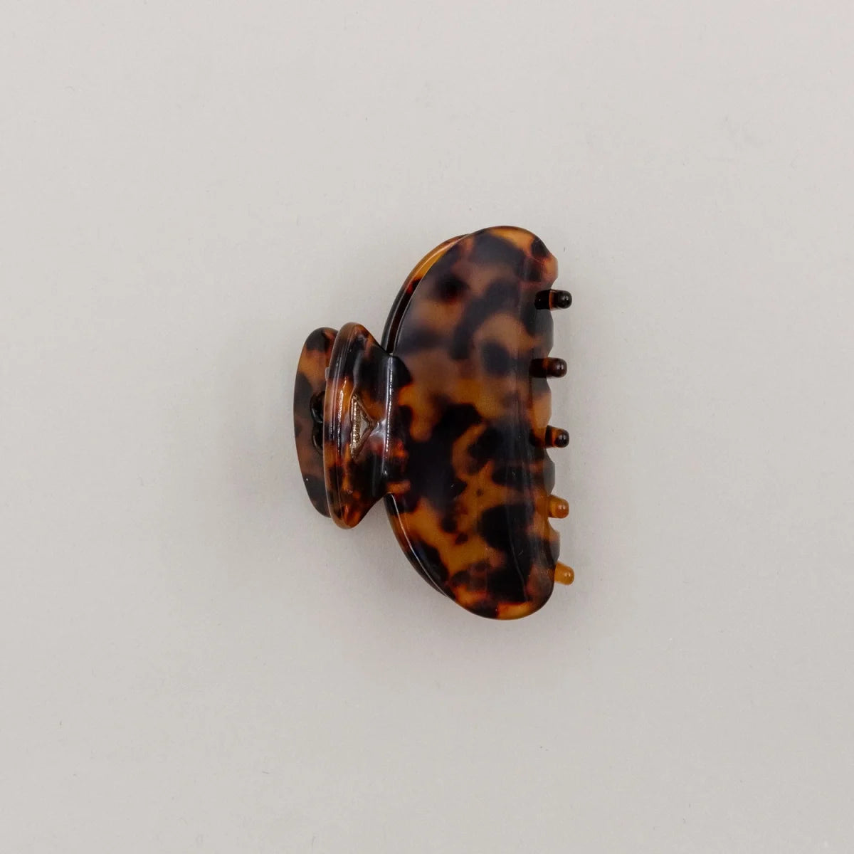 Tortoiseshell-muster Haarspange maxi Herz Amber glossy Finish