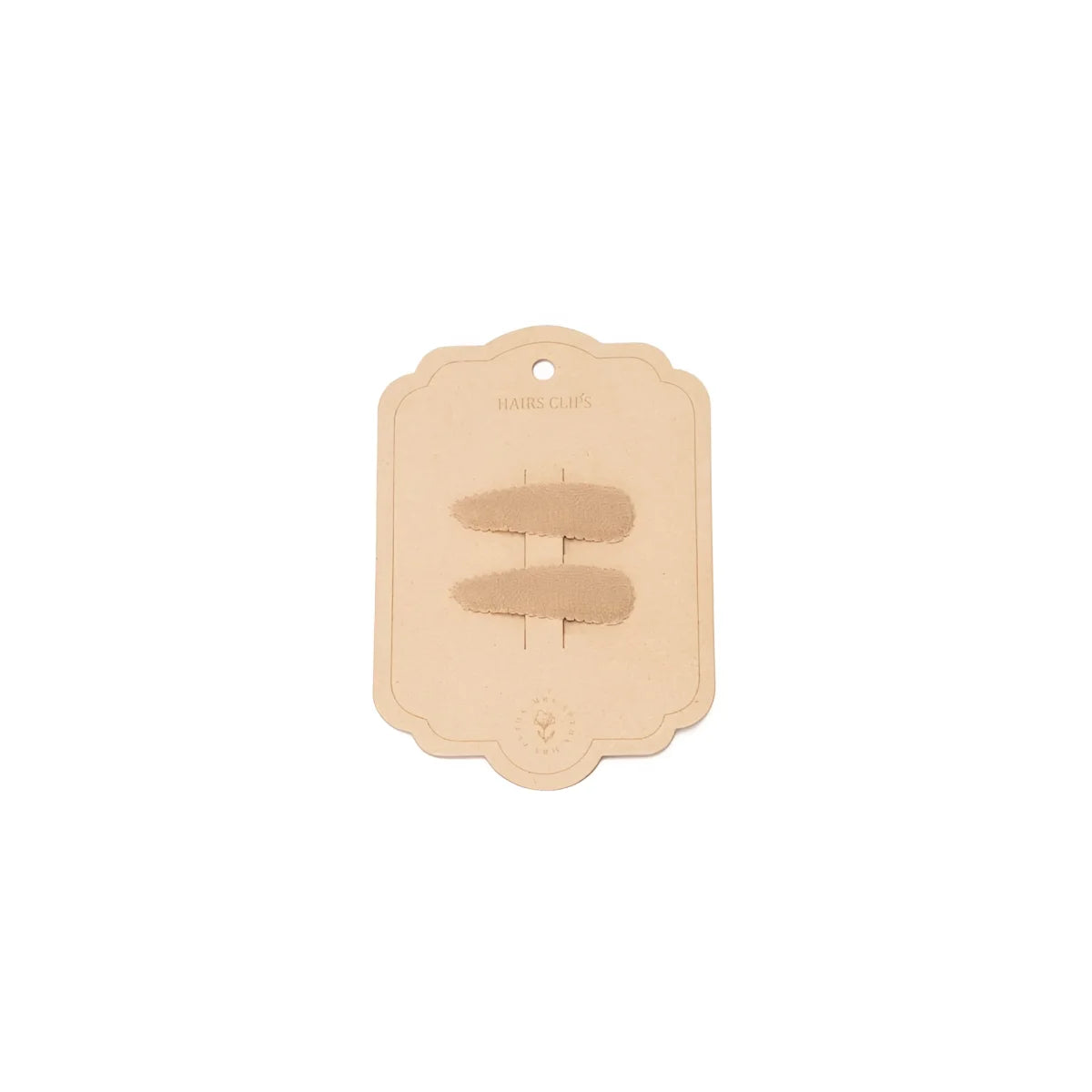 Holz-Haarspange mit zwei Zinken in taupe für umweltfreundliche Babyartikel