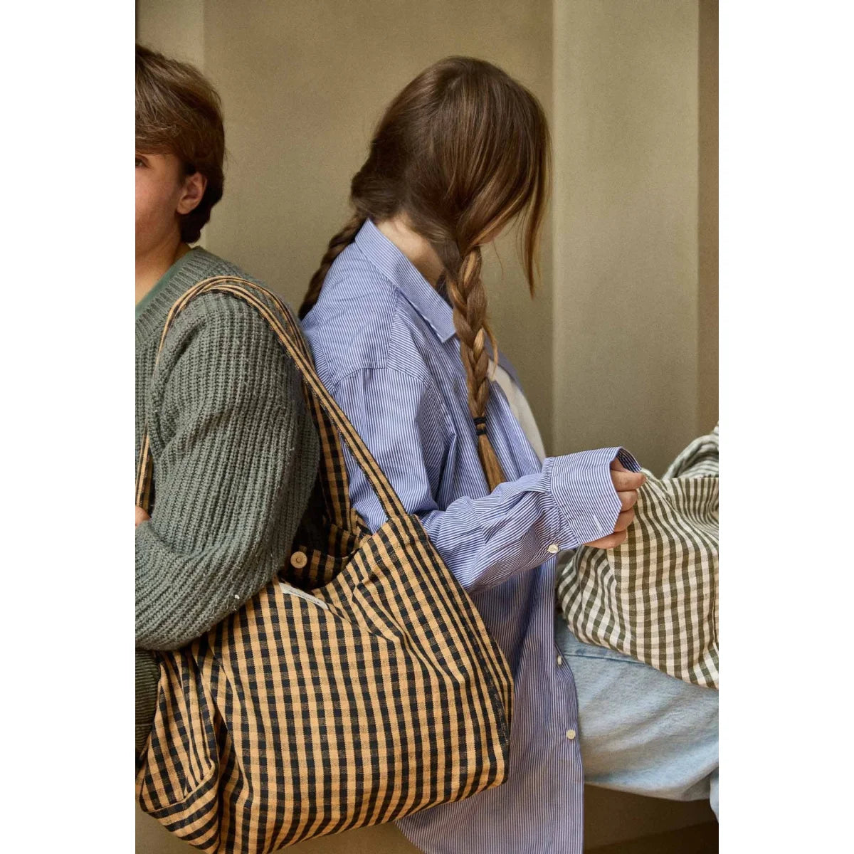 Gabrielle Paris Handbag – Vichy Café – Ansicht 4