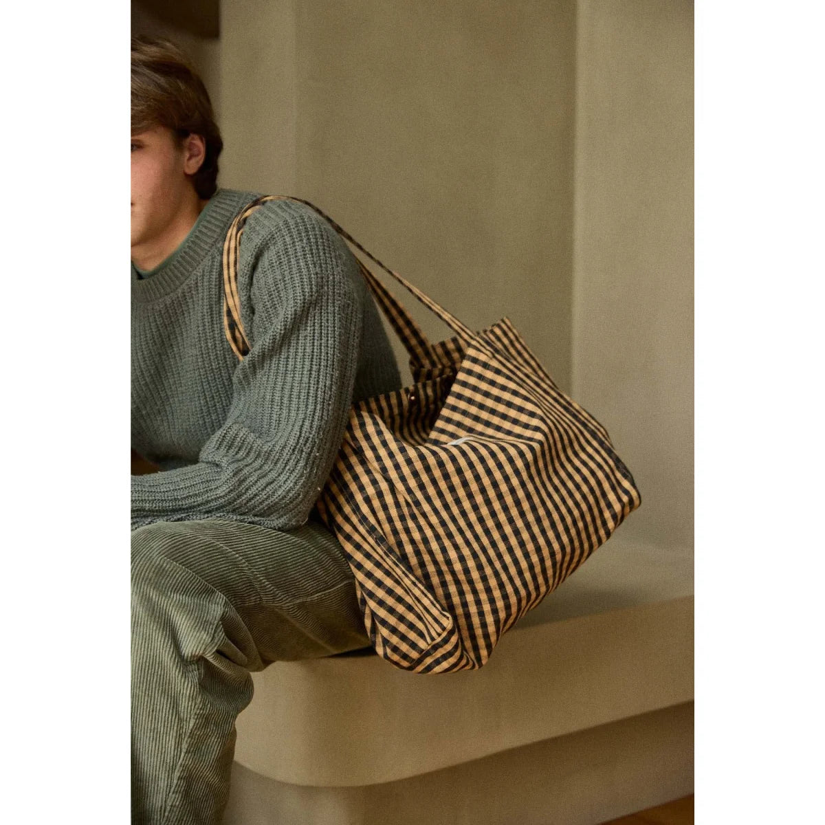 Gabrielle Paris Handbag – Vichy Café – Ansicht 2