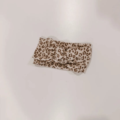 Leopardprint Baby-Haarband mit Schleife aus der Headband-Kollektion
