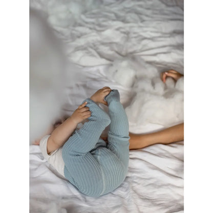 Calzamaglia Hippy con piedi e bretelle | Misty Blue
