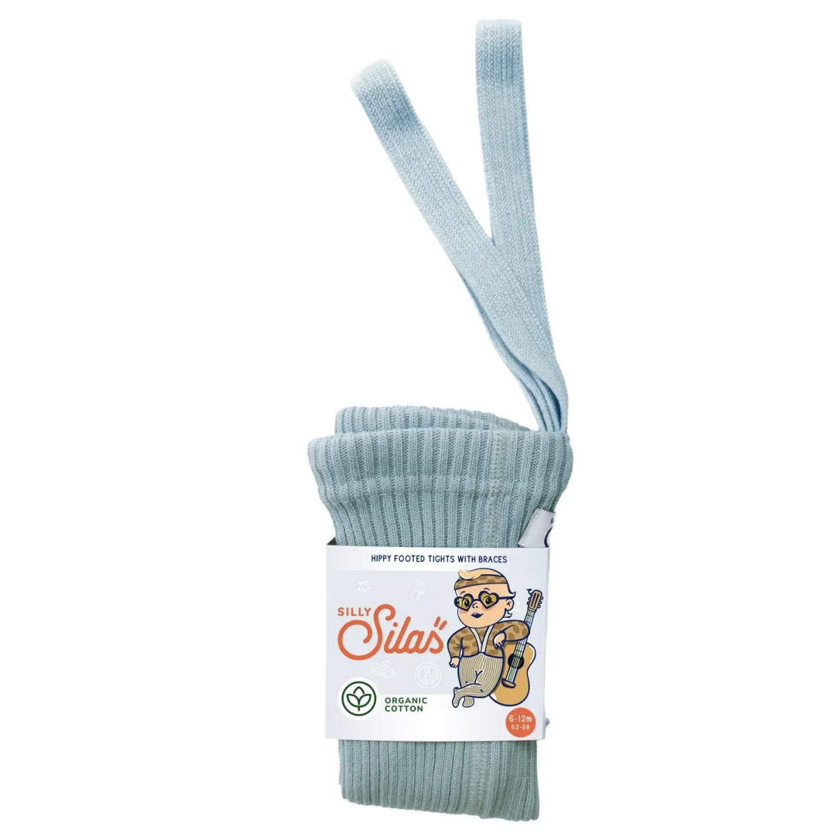 Calzamaglia Hippy con piedi e bretelle | Misty Blue