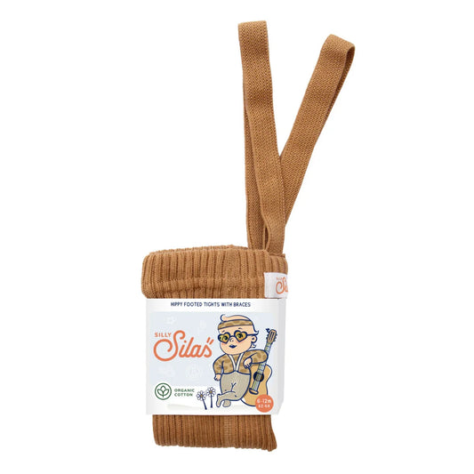 Silly Silas Hippy Footed Strumpfhose mit Träger in Amber