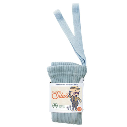 Collants Hippy sans pieds avec bretelles | Misty Blue