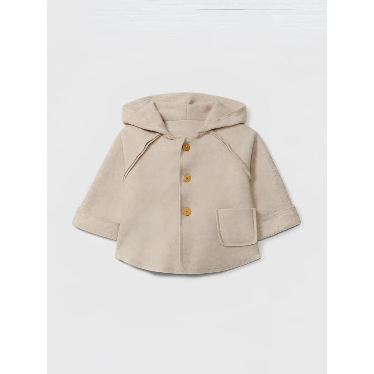 Snug Kapuzenjacke Fleece in Beige – Ansicht 1