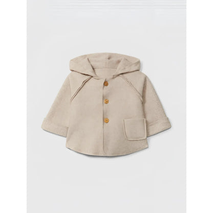 Snug Kapuzenjacke Fleece in Beige – Ansicht 1