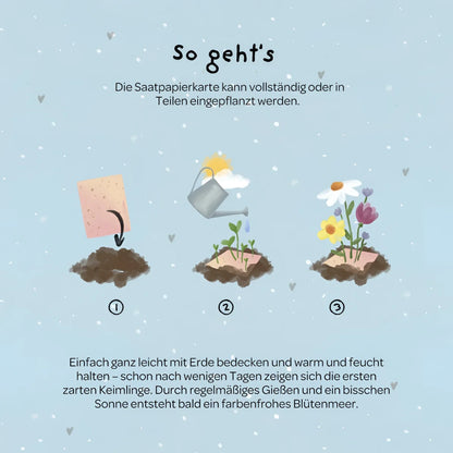 Pink samenpapier karte du bist nie zu klein um grossartig zu sein mit inspirierendem spruch