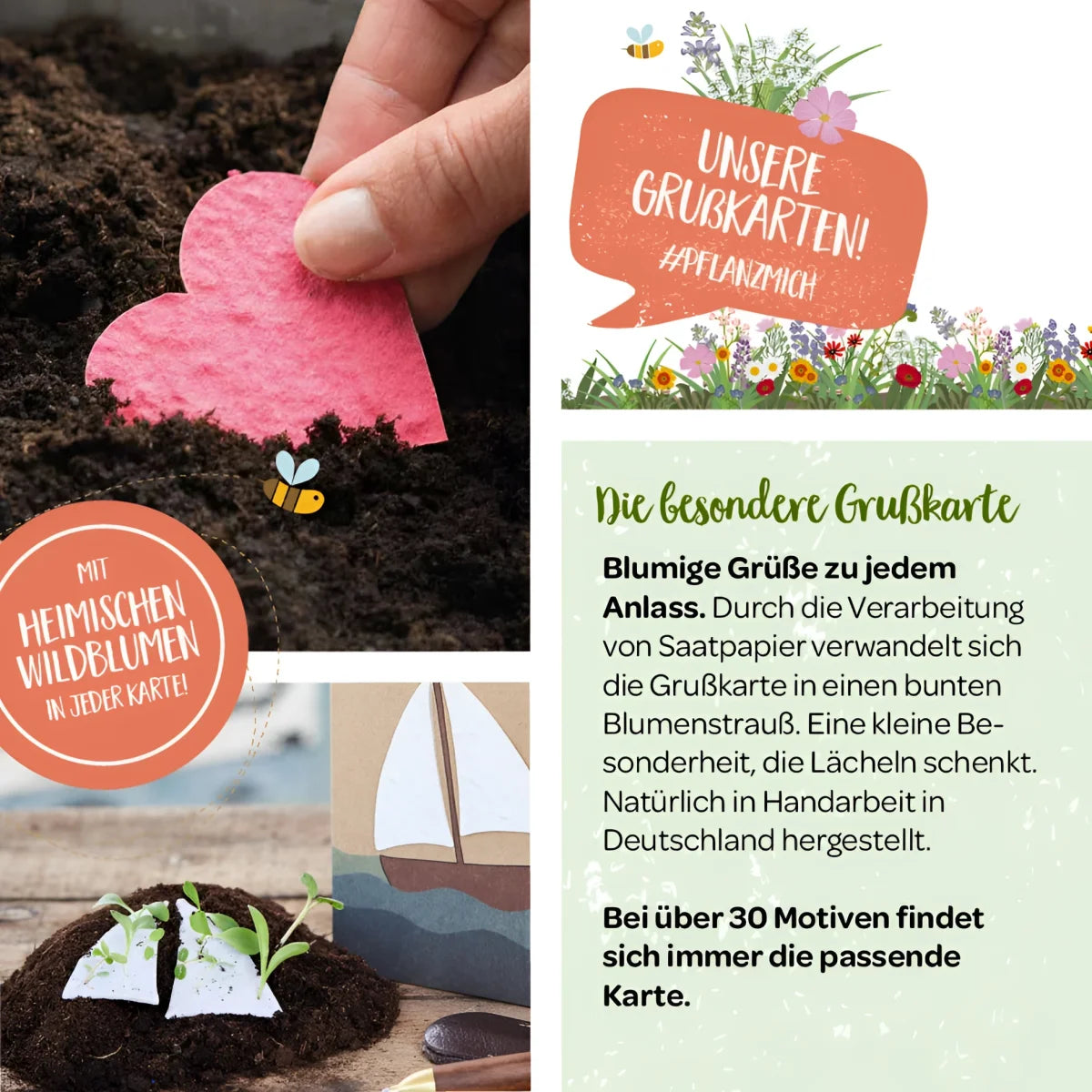 Pink herzförmige samenpapier karte karte willkommen kleines baby babyfüsse als nachhaltige babykleidung schweiz geschenke