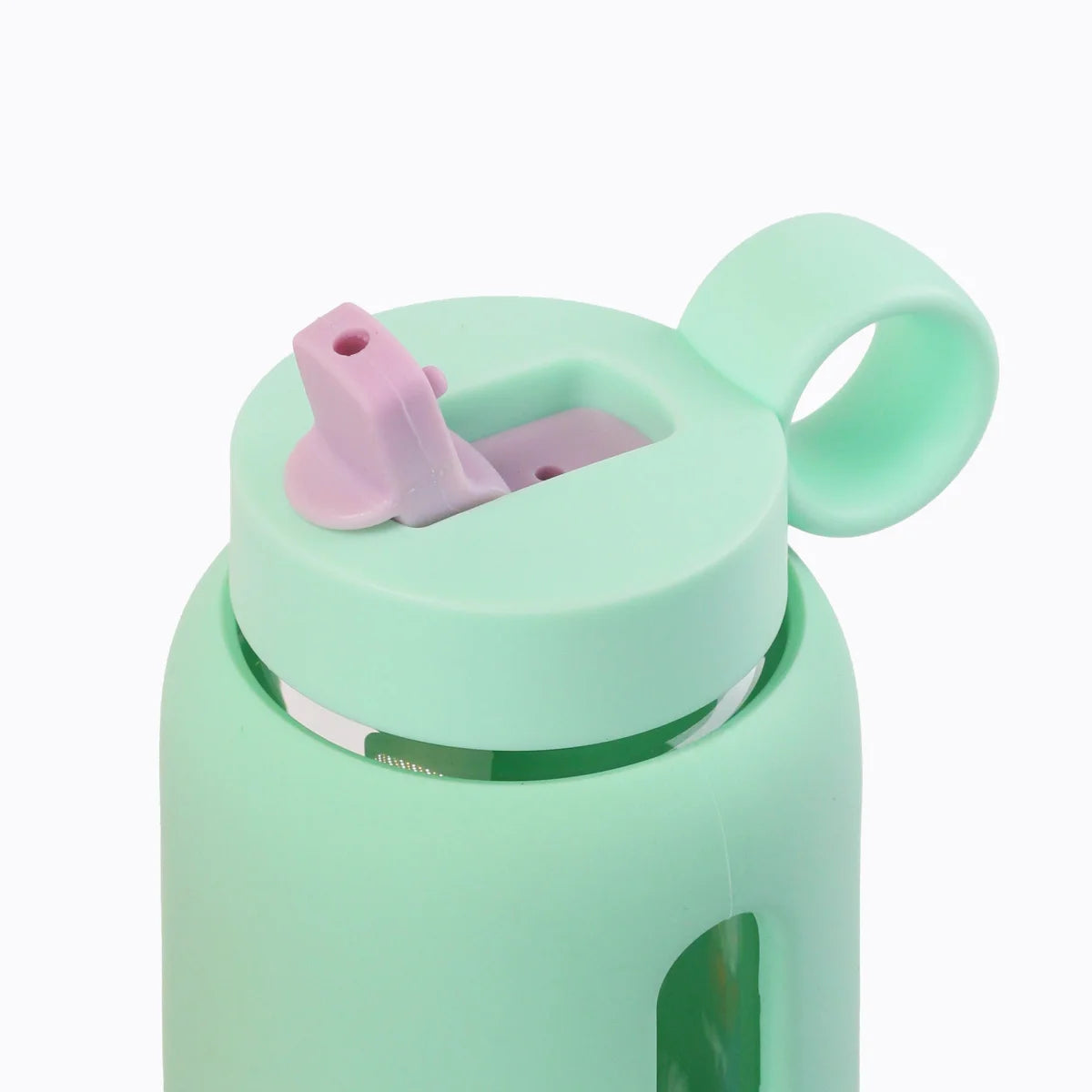 Mintgrüne Wasserflasche mit Lavendel-Flip-Top für Kinder, 300ml, langlebig und trendy