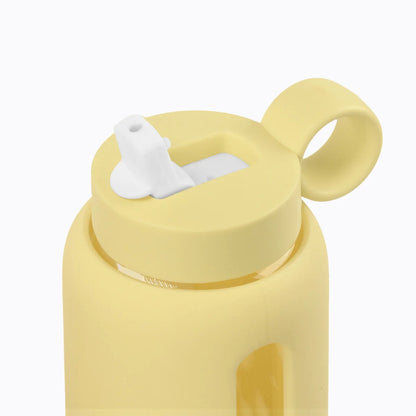 Gelbe Wasserflasche mit weißem Trinkventil für Kinder, 300ml Kapazität
