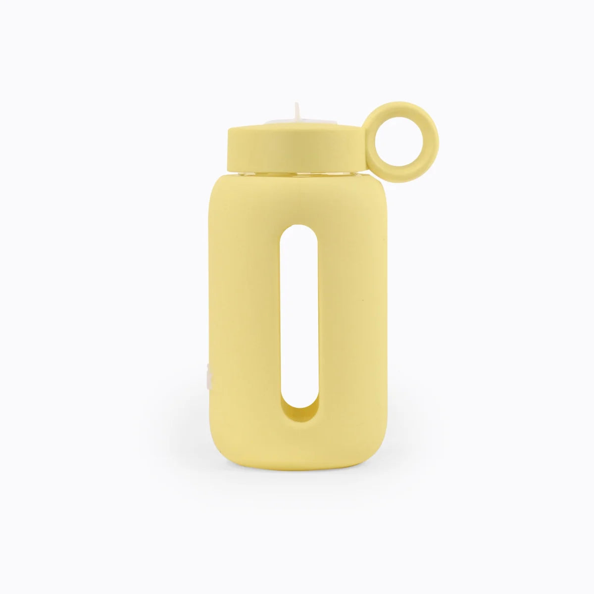Gelbe Wasserflasche mit Griff für Kinder, 300ml, ideal zum Trinken unterwegs