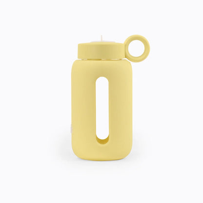 Gelbe Wasserflasche mit Griff für Kinder, 300ml, ideal zum Trinken unterwegs