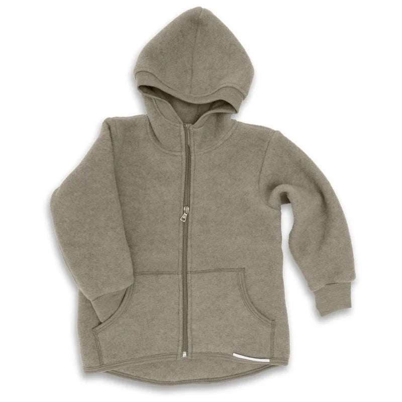 Engel Kinder-Kapuzenjacke in Walnuss Melange