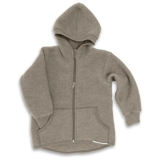 Engel Kinder-Kapuzenjacke in Walnuss Melange