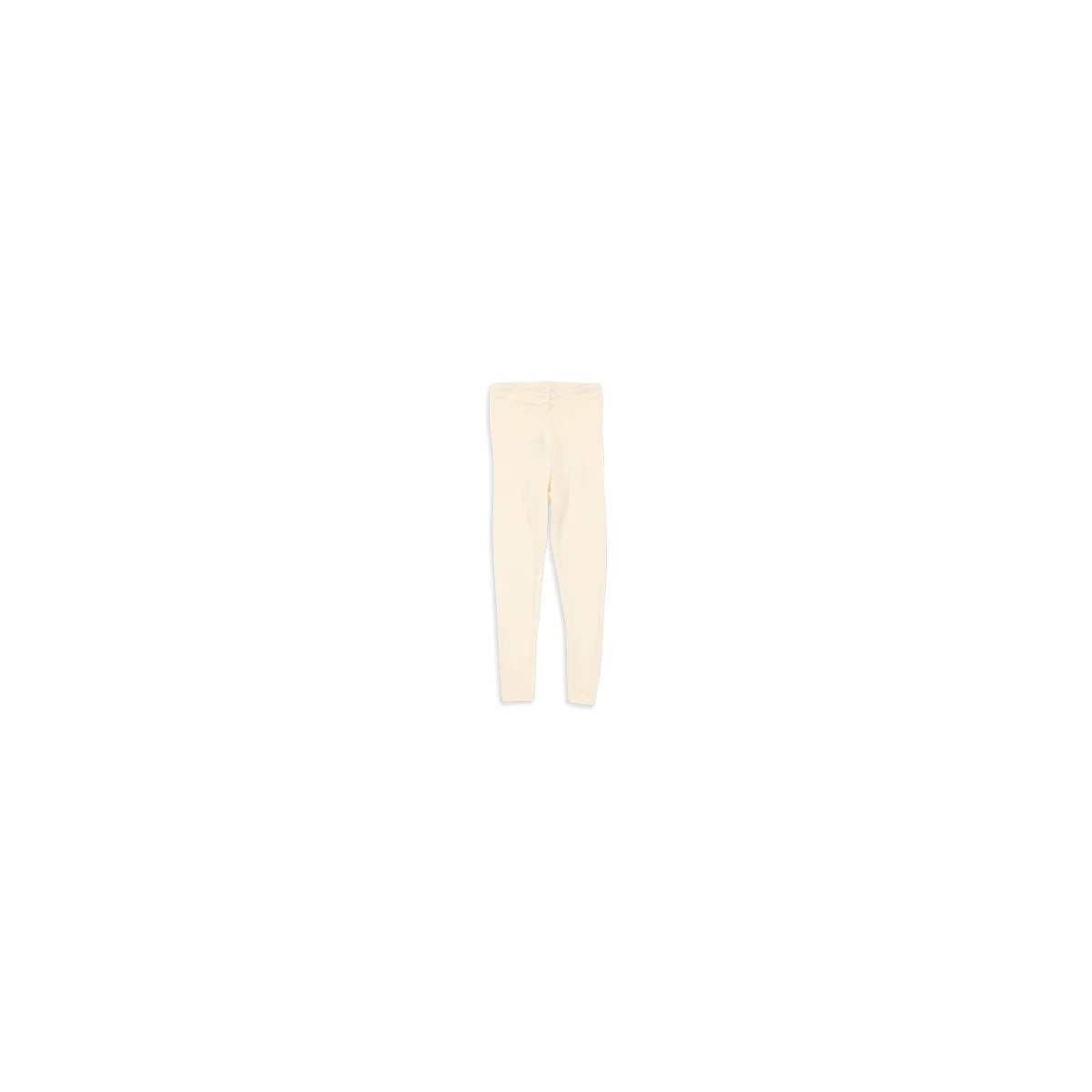 Cremeweiße, figurbetonte Kinder-Leggings aus glatter Naturstoff, Kinder-Leggings | natur
