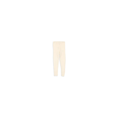 Cremeweiße, figurbetonte Kinder-Leggings aus glatter Naturstoff, Kinder-Leggings | natur
