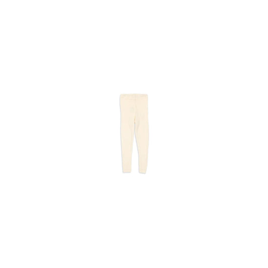 Cremeweiße, figurbetonte Kinder-Leggings aus glatter Naturstoff, Kinder-Leggings | natur
