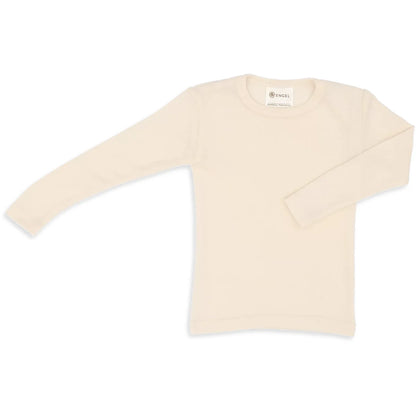 Helles beiges Kinder Longsleeve mit Rundhalsausschnitt aus weichem Stoff