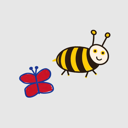 Kinderzeichnung als Vorlage für die Kindersocken FRÜHLING
