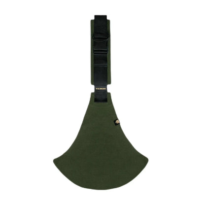 Grüner Stoffhalsbandüberzug in Fächer-Form für die Kindertrage Army Green