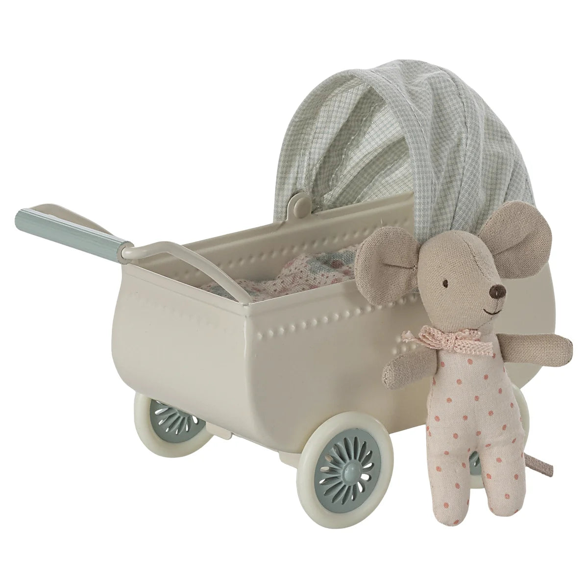 Toy mouse und Babywagen im Produkt Kinderwagen mit Babymaus | Minze