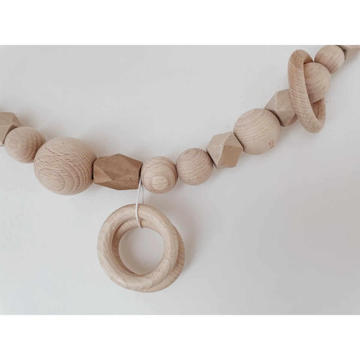 Kinderwagenkette Wooden Basics Natural mit Holzperlen
