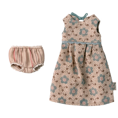 Kleid Grösse 2: zartes beiges Blumenkleid mit Spitze