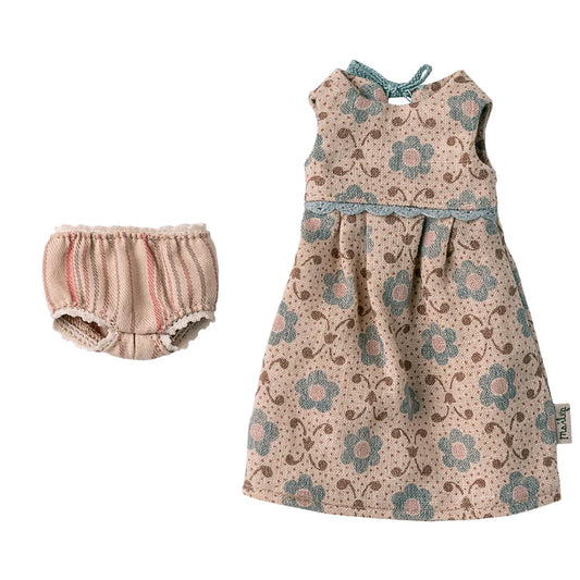 Kleid Grösse 2: zartes beiges Blumenkleid mit Spitze