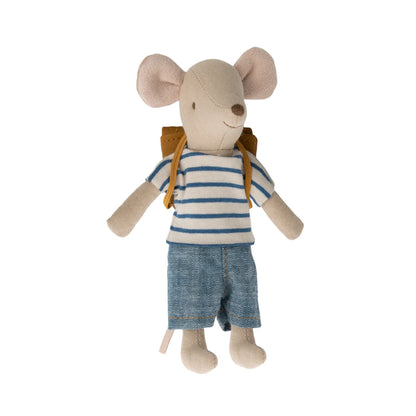 Stoffmaus Spielzeug mit Rucksack aus Kleidung Grosser Bruder Maus Produkt