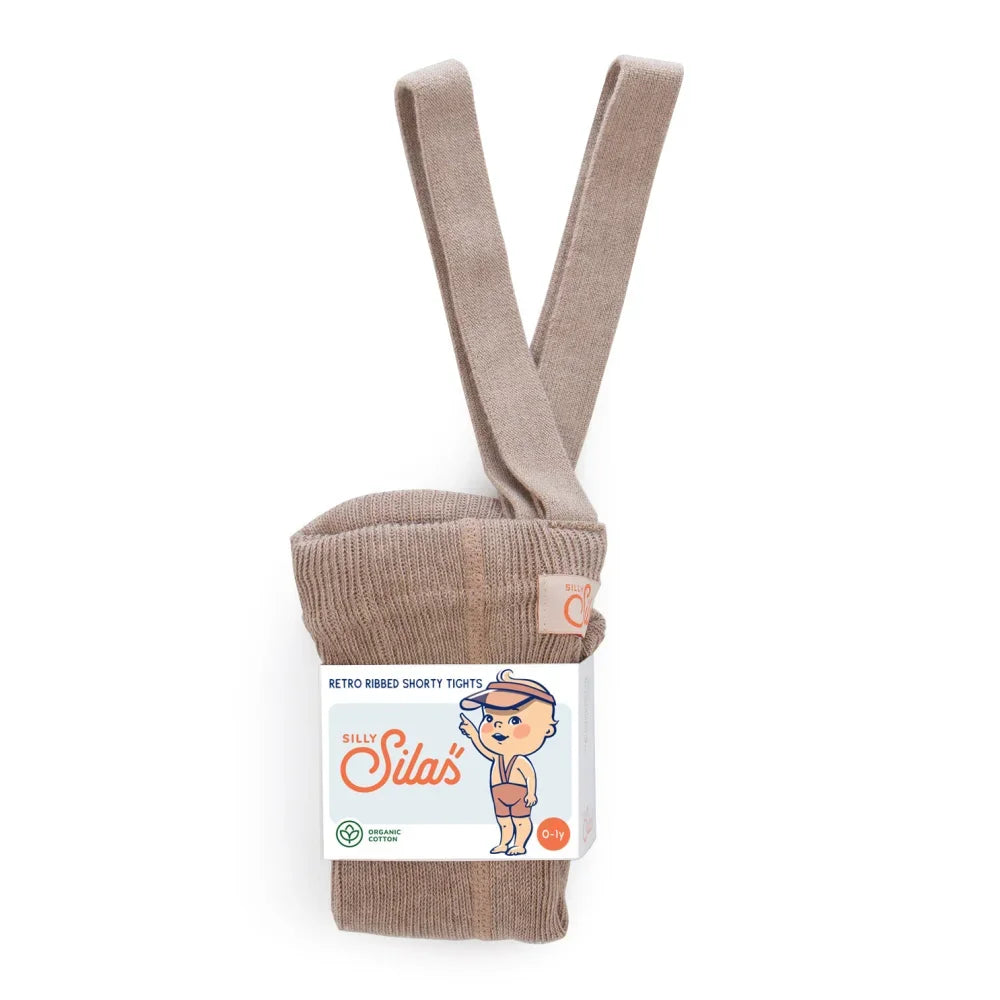 Leichte braune Cordstrumpfhosen mit Trägern für Kinder von Peanut Blend