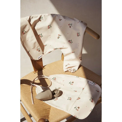 Blümchenmuster Baby Lätzchen und Wickelunterlage in Lätzchen Cape Merle | Peach Sea shell mix