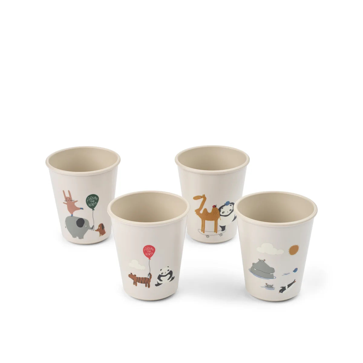 LIEWOOD Lana Cup 4-Pack in around the world Sandy