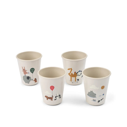 LIEWOOD Lana Cup 4-Pack in around the world Sandy