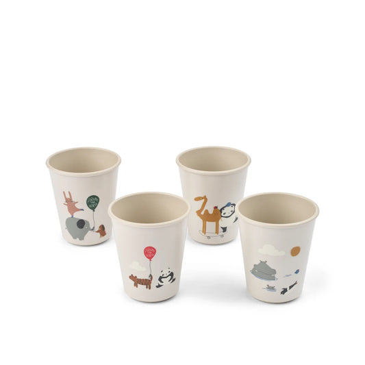 LIEWOOD Lana Cup 4-Pack in around the world Sandy