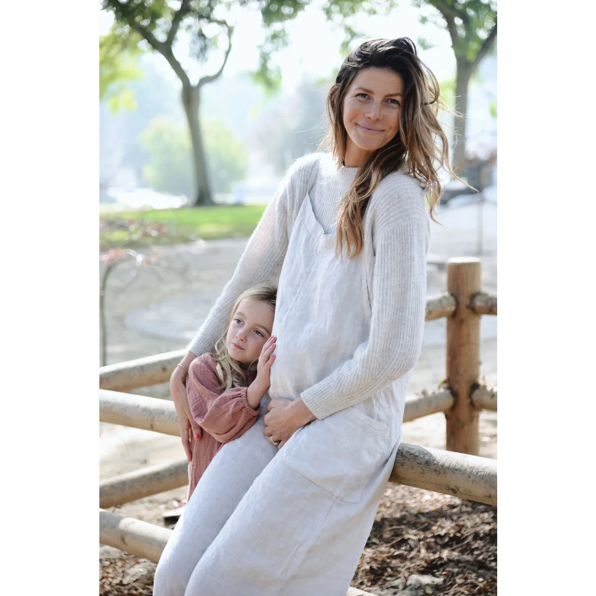 Beachwood Baby Leinen Overall in Moon