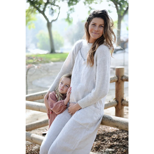 Beachwood Baby Leinen Overall in Moon
