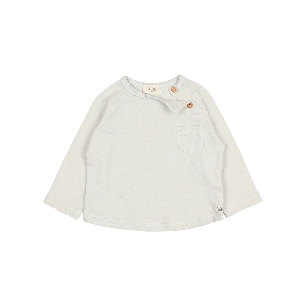 Búho Leinen T-Shirt in Sky Gray