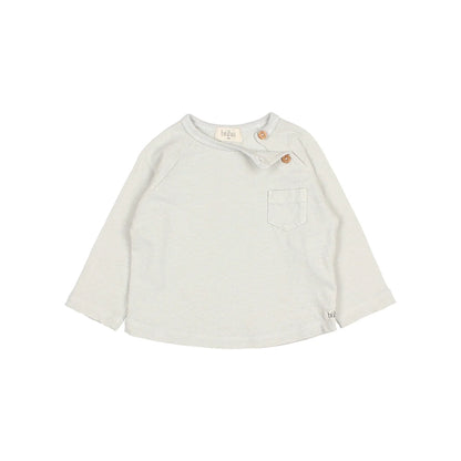 Búho Leinen T-Shirt in Sky Gray