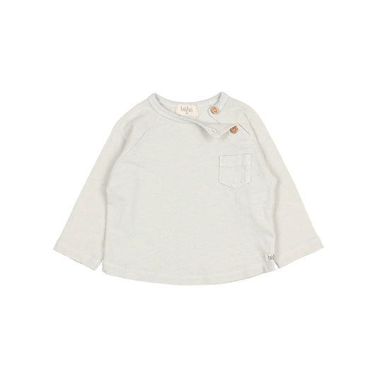 Búho Leinen T-Shirt in Sky Gray