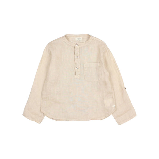 Búho Linen Kurta Shirt in Sand or White
