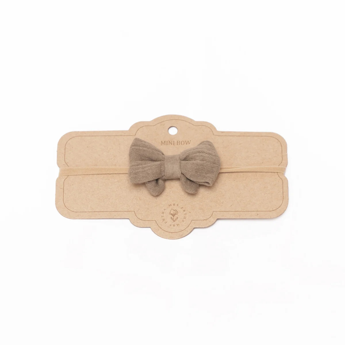 Mrs Ertha Little Bow Headband in Olive