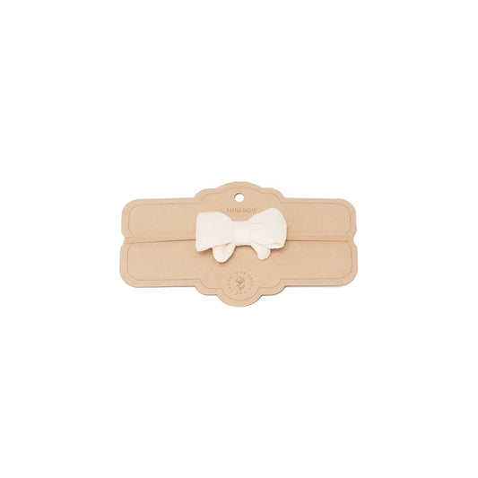 Mrs Ertha Little Bow Headband in Vanilla