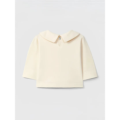 Snug Longsleeve mit Blumenkragen in Almond – Ansicht 2
