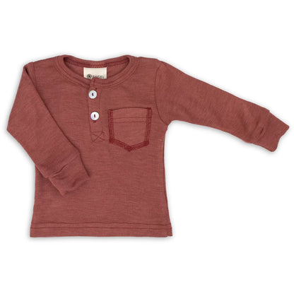 Engel Longsleeve – Olive + Kupfer – Ansicht 2