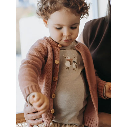 Snug Longsleeve mit Rüsche in Beige – Ansicht 3