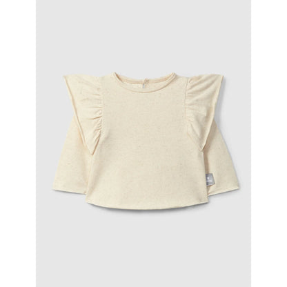 Snug Longsleeve mit Rüschenärmeln aus Leinen